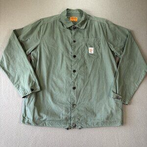 Plenty Humanwear Terence Snaps Shirt Mens M Green Ripstop Workwear Outdoor Coat